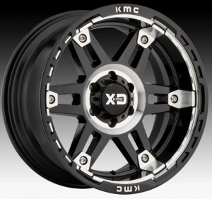 LUXOTIK S1159 (156159) SATIN BLACK MACHINE FACE WITH CHROME RIVETS